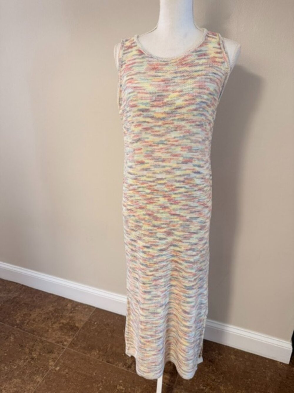 Multicolor Knit Sleeveless Maxi Dress Size L